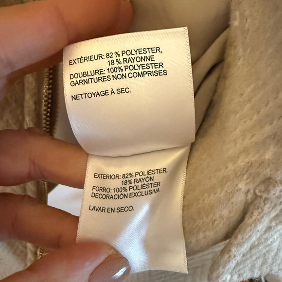 Tan and brown vintage jacket with faux leather collar zipper jacket size medium - Picture 4 of 8